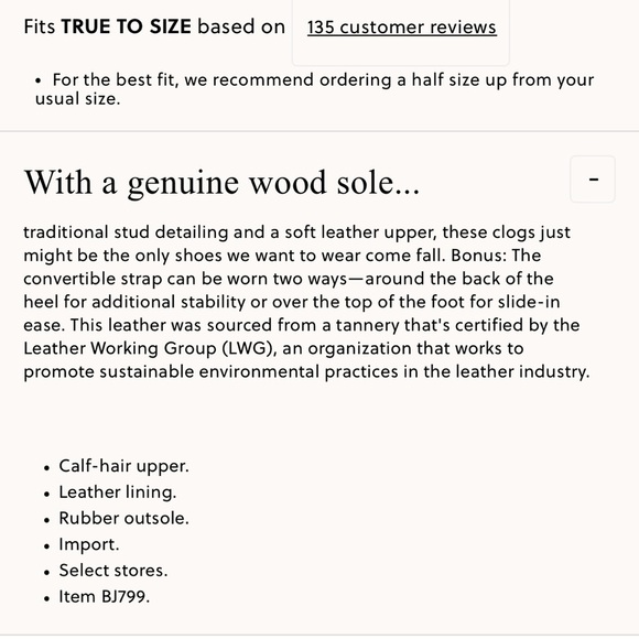 J. Crew Calf Haiar Convertible Strap Leather Wooden Clogs Size 6 - Picture 14 of 14